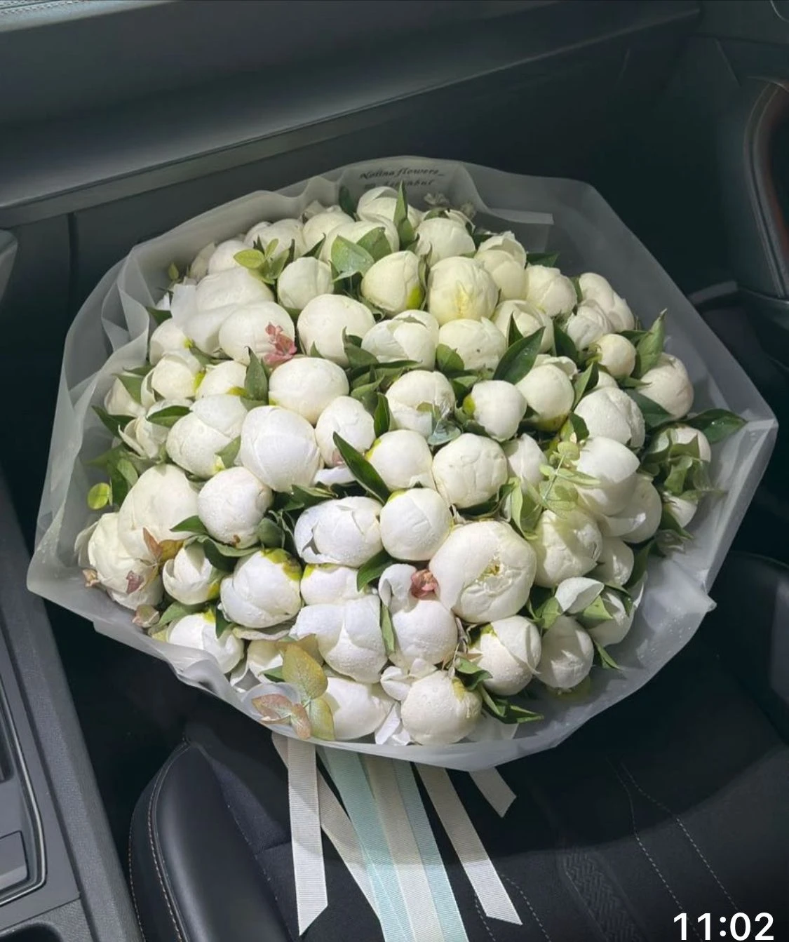 White peony bouquet